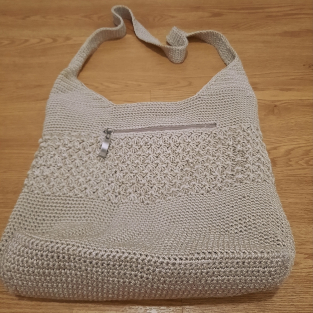 Worthington Taupe Boho Crocheted Bag/ Purse